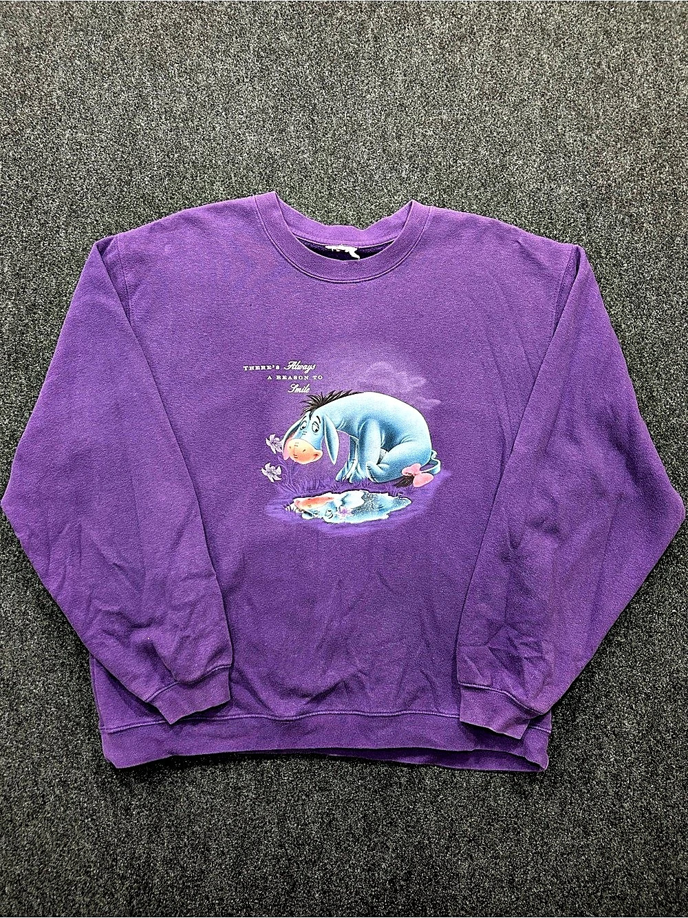 Disney Store Eeyore There's Always a Reason to Smile Sweatshirt